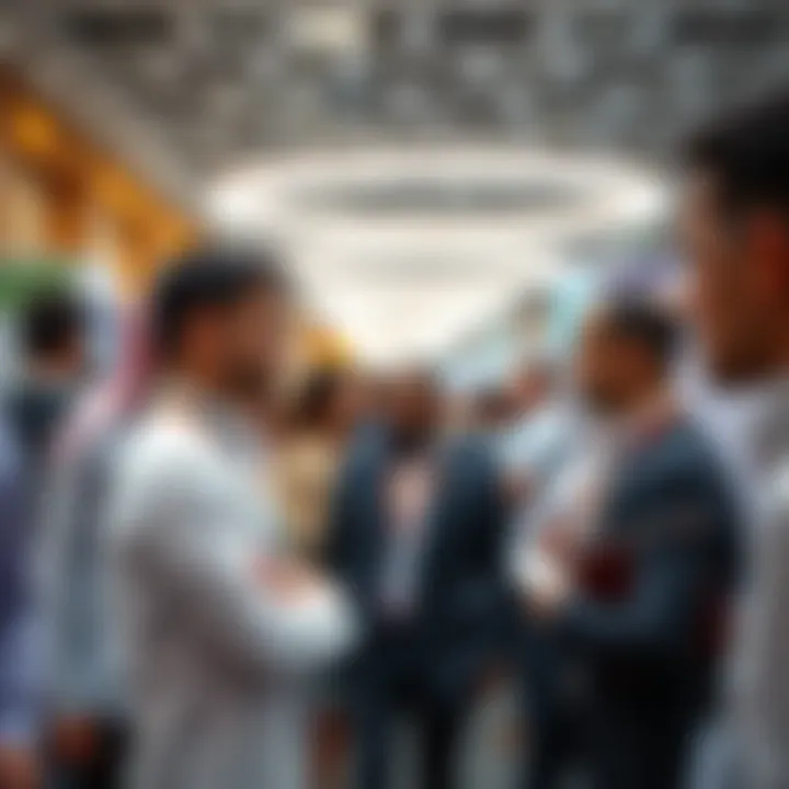 Global Partnerships and Collaborations University representatives at an international education fair