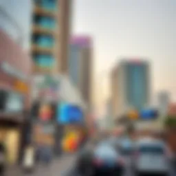 A panoramic view of Deira showcasing its bustling business environment