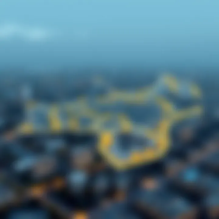 Diverse Property Portfolio of Azizi Developments Map highlighting Azizi Developments' diverse property portfolio