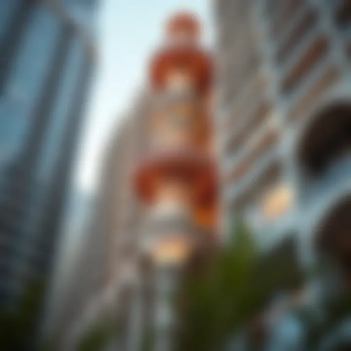 A close-up of architectural details showcasing the elegance of contemporary tower designs.