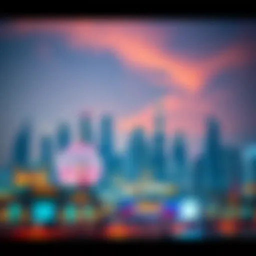 A stunning view of Dubai's skyline illuminated during Eid festivities