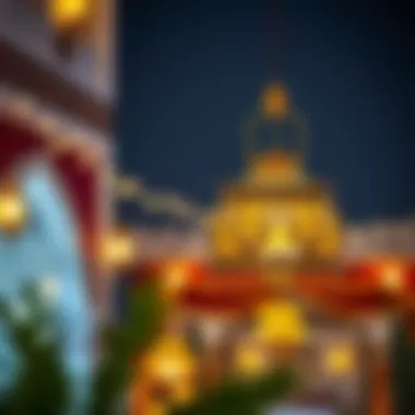 Traditional Emirati decorations enhancing the festive atmosphere
