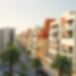 Panoramic view of affordable housing in Dubai