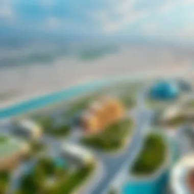 Aerial view of Arjan showcasing its vibrant landscape and architecture