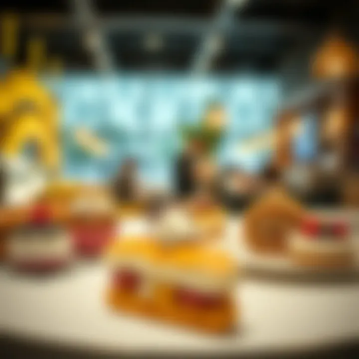 Culinary Creations at City Walk An array of delicious pastries and dishes presented in a visually appealing manner.