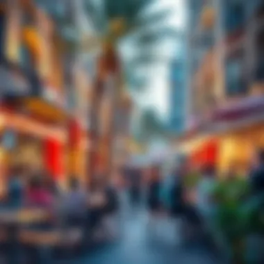 Vibrant Outdoor Social Hub An outdoor seating area bustling with activity, reflecting the vibrant social scene.