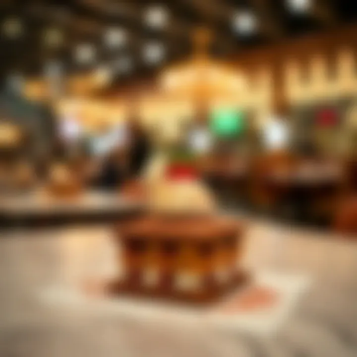 Artistry in Dessert Presentation A beautifully presented dessert from a Global Village eatery