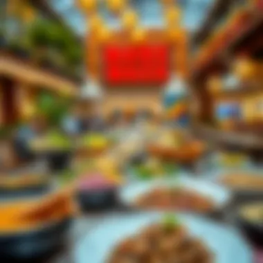 A Feast of Global Flavors A vibrant spread of international dishes reflecting diverse cultures