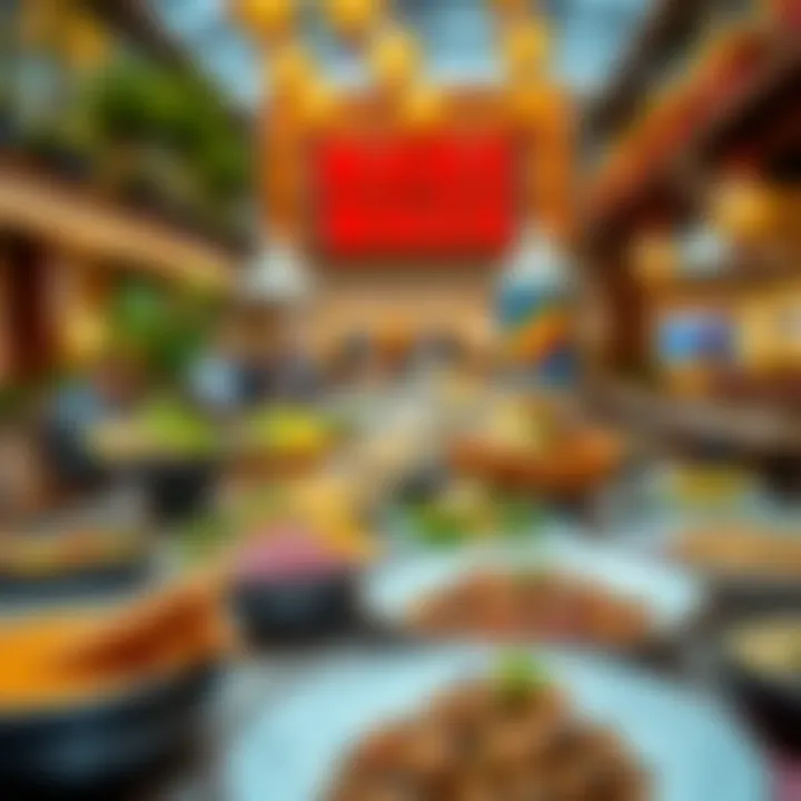 A Feast of Global Flavors A vibrant spread of international dishes reflecting diverse cultures