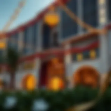 Real Estate Development with Ramadan Decor Real estate development with festive Ramadan decorations