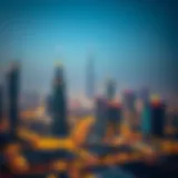 Dubai's Skyline during Ramadan A stunning view of Dubai's skyline illuminated during Ramadan nights