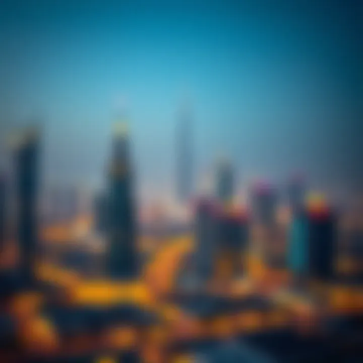 Dubai's Skyline during Ramadan A stunning view of Dubai's skyline illuminated during Ramadan nights