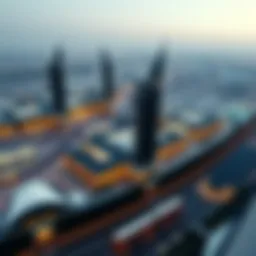 Panoramic view of the Dubai World Trade Centre during a major exhibition