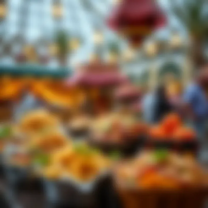Diverse food offerings at Global Village