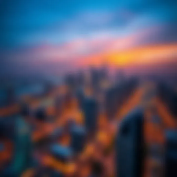 Aerial View of Dubai's Hotels and Skyline Aerial view of Dubai showcasing hotels and skyline