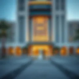 Luxurious hotel exterior in Dubai