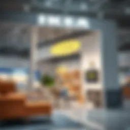 Modern furniture display at IKEA Dubai Mall