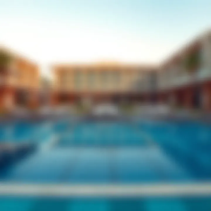 Luxurious Amenities on Jumeirah Bay Island Luxurious amenities of Jumeirah Bay Island including pools and parks