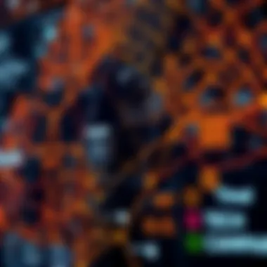 Tech Sector Mapping A digital map highlighting key tech sectors in Dubai