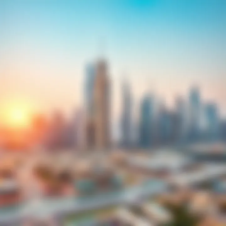 Dubai's Technological Landscape A panoramic view of Dubai's skyline showcasing innovation and technology hubs