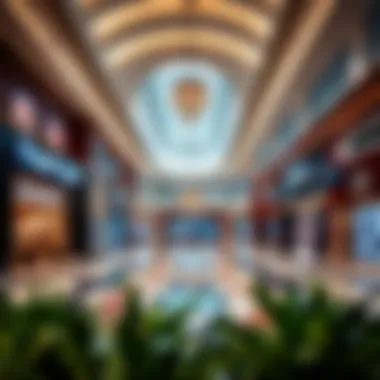 Interior design of Mega Mall featuring luxurious retail spaces