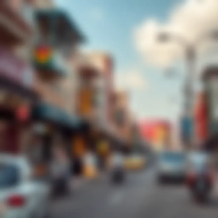 Vibrant Dubai Street Vibrant street showcasing Dubai's culture