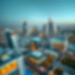 Aerial view of Tecom Dubai showcasing modern architecture