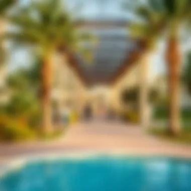 Leisure Park in Dubai Community Beautiful park with families enjoying leisure activities