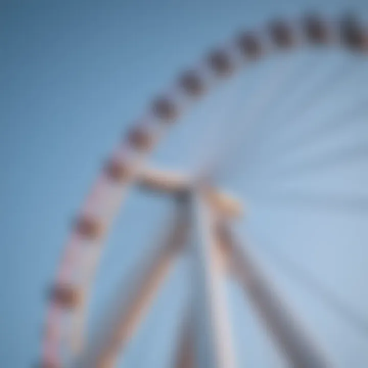 Intricate Design of the Dubai Wheel Close-up of the Dubai Wheel's intricately designed structure