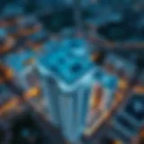 Aerial view of Sobha Hartland Building 6 showcasing its modern architecture
