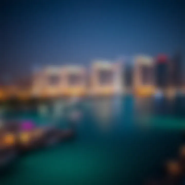 Vibrant Skyline of Dubai Marina The vibrant skyline of Dubai Marina at night