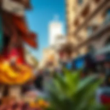 Cultural Tapestry: Markets of Dubai A bustling market scene reflecting local culture in Dubai