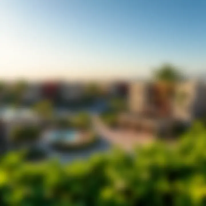 Lush Living: Residential Communities in Dubai A serene residential community in Dubai with lush greenery