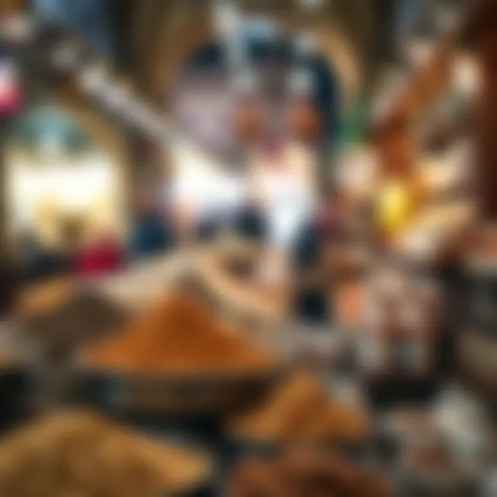 Aromatic Spices of Meena Bazaar Exquisite spices and aromatic goods displayed in the market