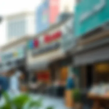 Diverse shops and vendors in WTC Souk