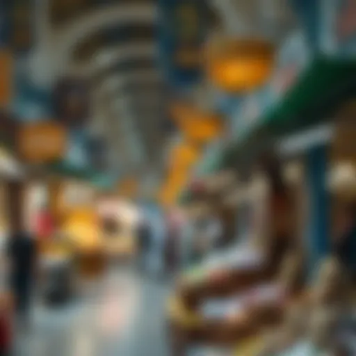 Vibrant marketplace scene at WTC Souk