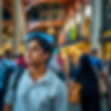 Visitors enjoying the ambiance of WTC Souk