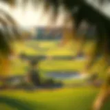 Panoramic view of the lush golf course at Emirates Golf Club