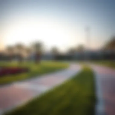 Walking and Jogging Paths in Zabeel Park Walking paths and jogging tracks in Zabeel Park