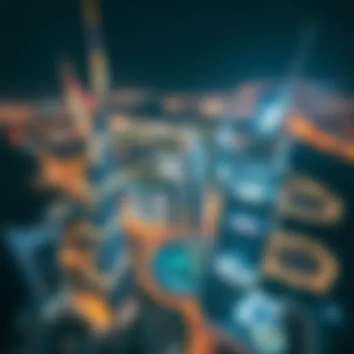 Architectural Wonders of Dubai Aerial view of Dubai showcasing architectural marvels