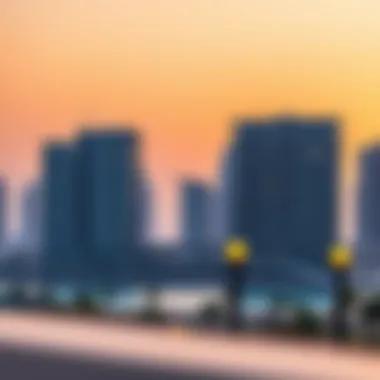 Modern Architecture in Dubai A picturesque skyline of Dubai showcasing modern architecture