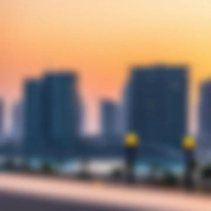 Modern Architecture in Dubai A picturesque skyline of Dubai showcasing modern architecture