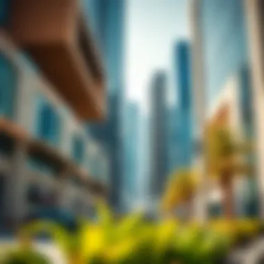 Contemporary Architectural Marvels in Design Quarter Stunning view of contemporary architecture in Dubai's Design Quarter