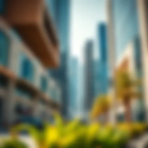 Contemporary Architectural Marvels in Design Quarter Stunning view of contemporary architecture in Dubai's Design Quarter