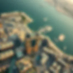 Aerial view of the Rolex Tower showcasing its unique architectural design