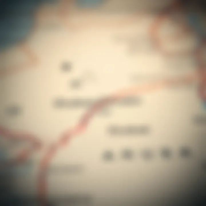 Map of the Route from Abu Dhabi to Dubai A detailed map illustrating the route from Abu Dhabi to Dubai