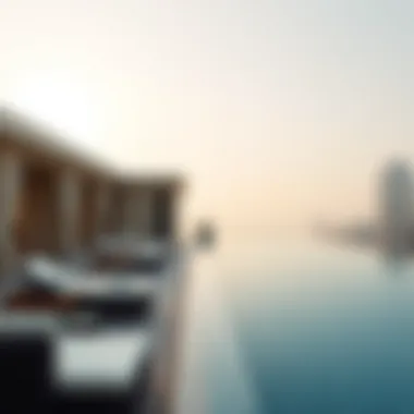 Infinity Pool and Lounge Area at St. Regis Infinity pool and lounging area at St. Regis The Residences